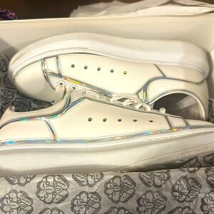 White silver Alexander McQueen sneakers